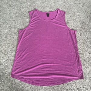 Skechers Pink Relaxed Tank Top, Modal Blend, Excellent Drape, Size L